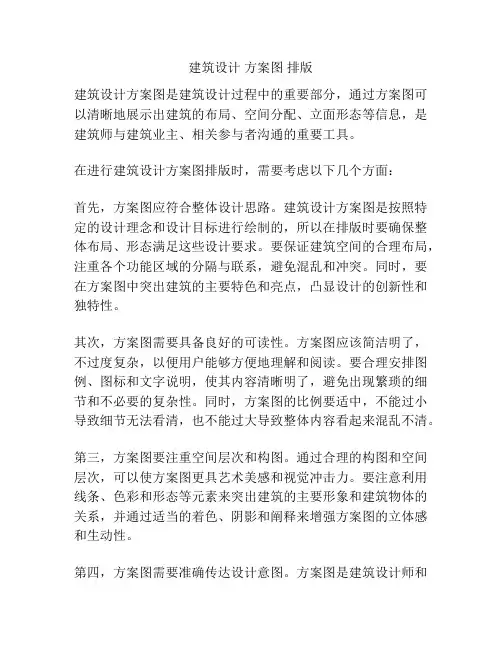 建筑设计 方案图 排版
