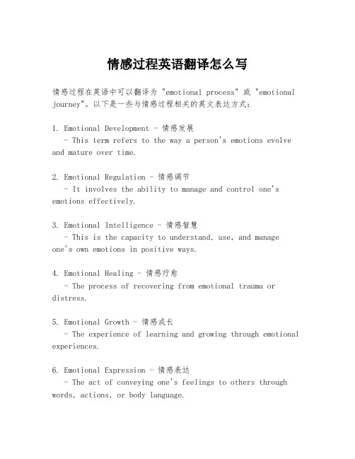 情感过程英语翻译怎么写