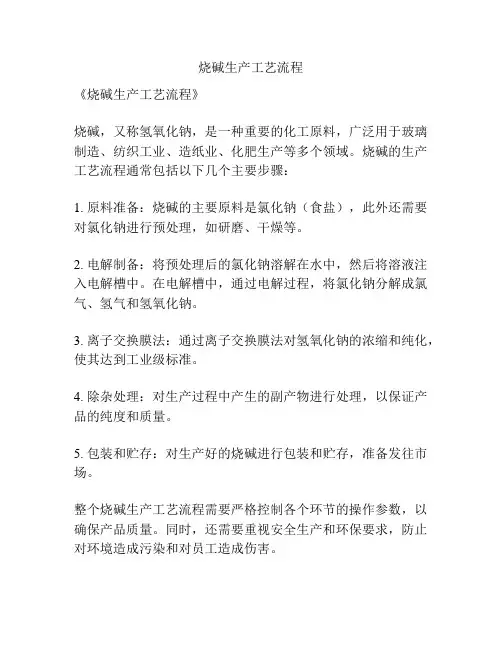 烧碱生产工艺流程