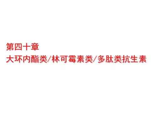 第40章 大环内酯类林可霉素类多肽类抗生素