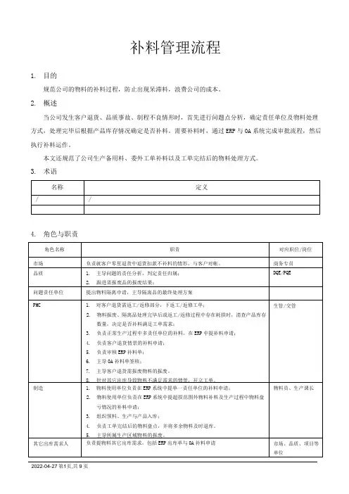 补料管理流程[模板]