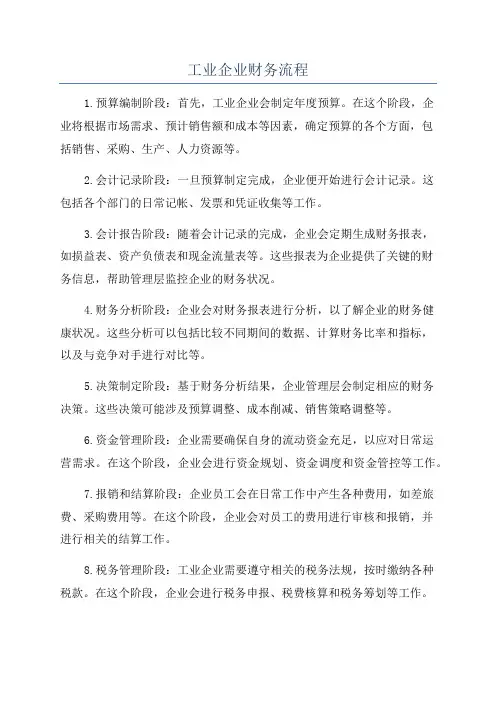 工业企业财务流程