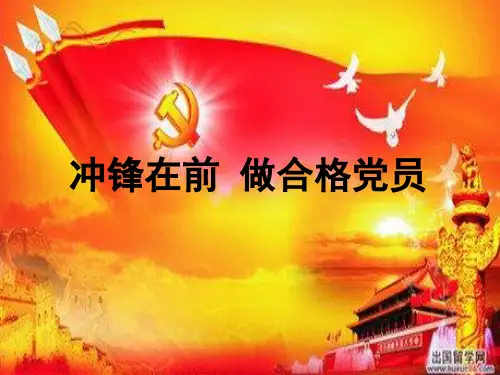 冲锋在前,做合格党员