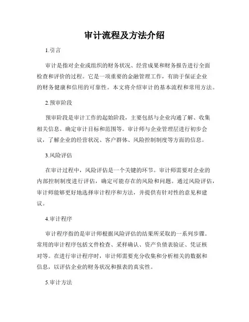 审计流程及方法介绍