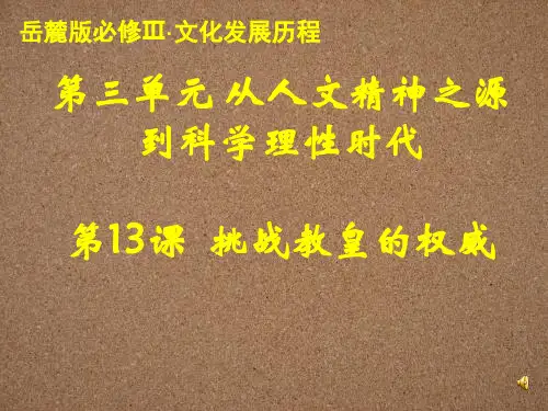 第14课 挑战教皇的权威36张ppt