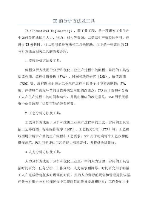 IE的分析方法及工具