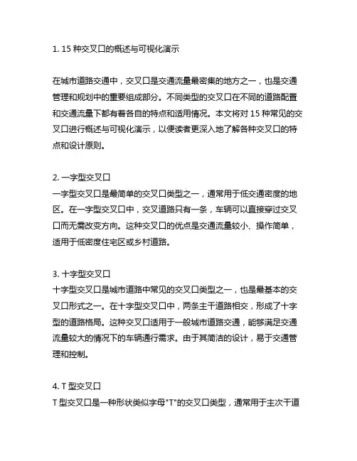 15种交叉口的概述与可视化演示
