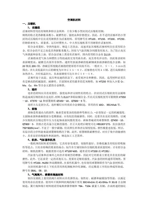 空调钣金常用材料