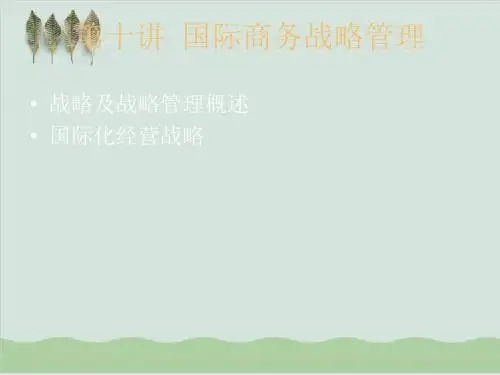 国际商务战略管理概述PPT课件( 207页)