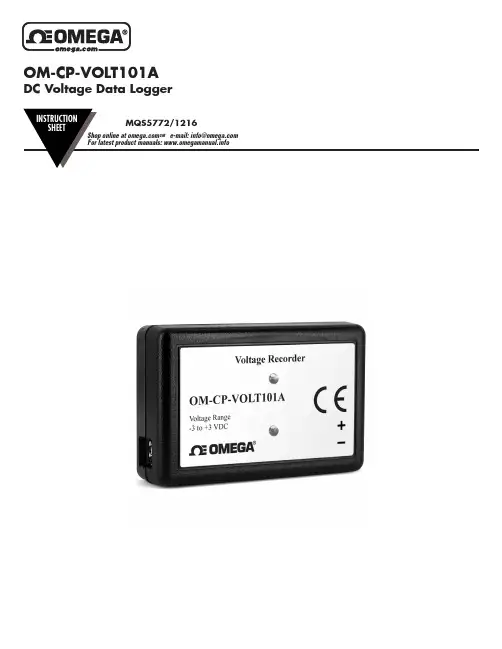 Omega OM-CP-VOLT101A DC Voltage Data Logger说明书