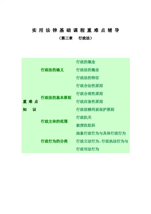 实用法律基础课程辅导(第三章)
