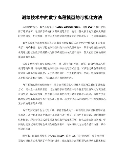 测绘技术中的数字高程模型的可视化方法