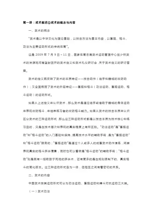 讲解武术课程