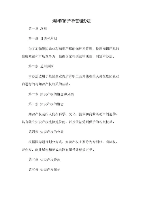 集团知识产权管理办法