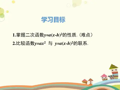 初中数学人教九年级上册第二十二章 二次函数 函数y=a(x-h)的图像及性质PPT