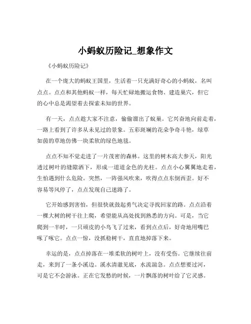 小蚂蚁历险记_想象作文