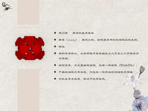 医学微生物学课件第20章病毒的基本性状