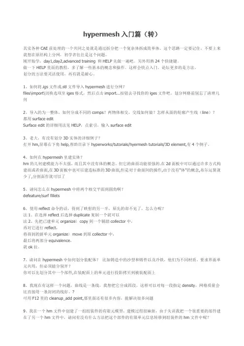 hyermesh入门篇转心得