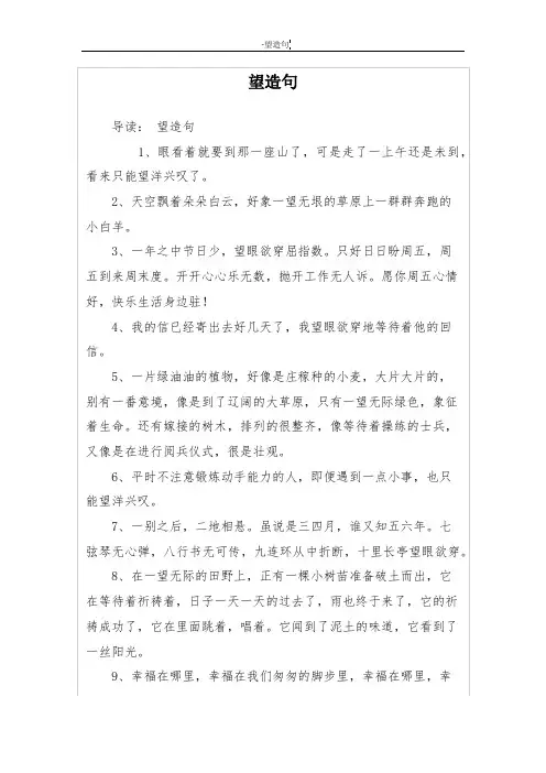 望造句