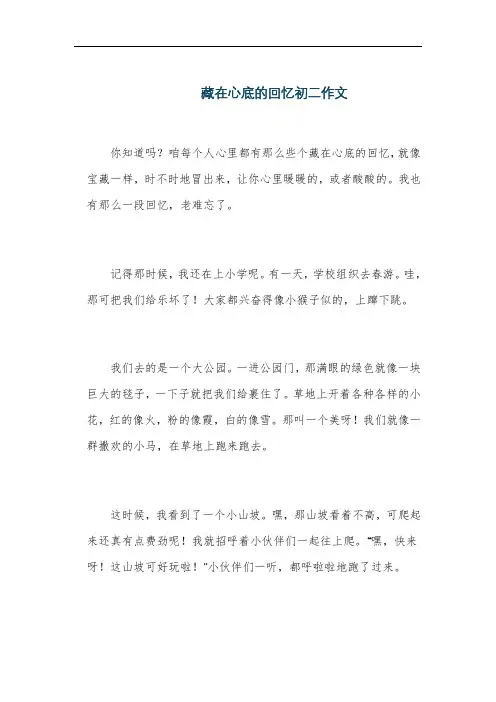藏在心底的回忆初二作文