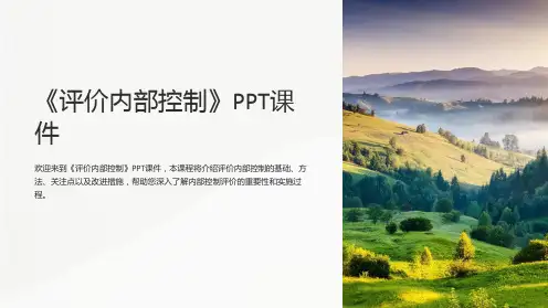 《评价内部控制》课件