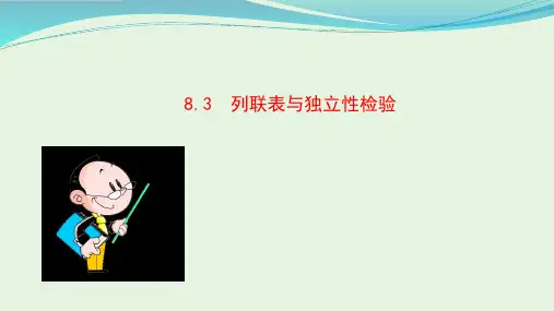 【高中数学】列联表与独立性检验课件 2022-2023学年高二下学期人教A版2019选择性必修第三册