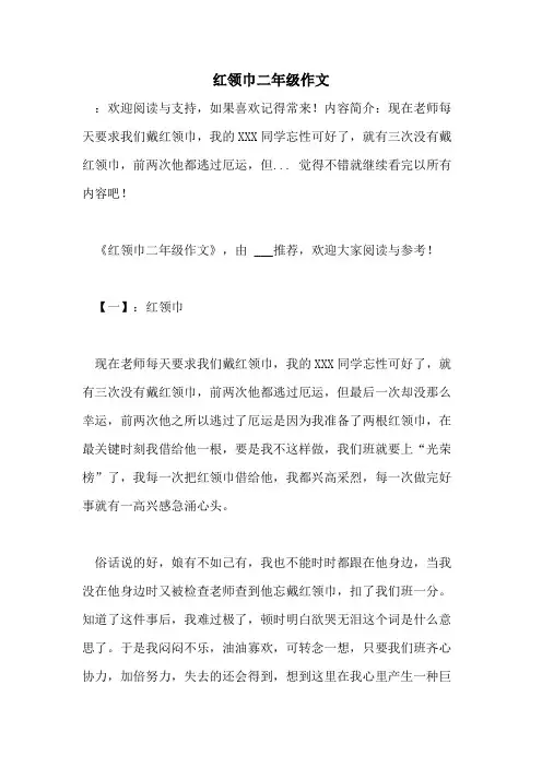 红领巾二年级作文