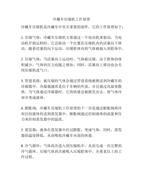 冷藏车压缩机工作原理
