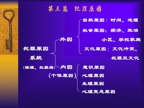 犯罪原因专业知识讲座