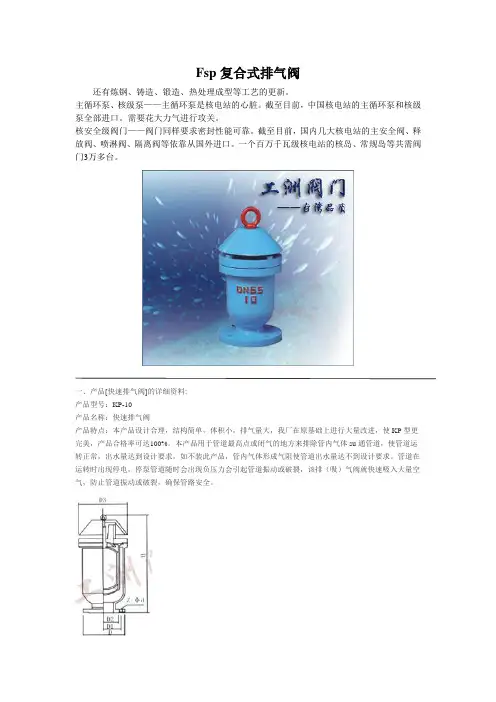 fsp复合式排气阀
