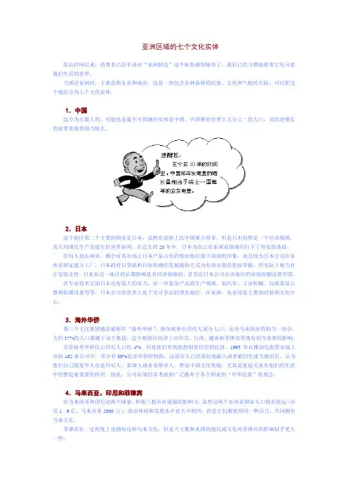 亚洲市场的特点
