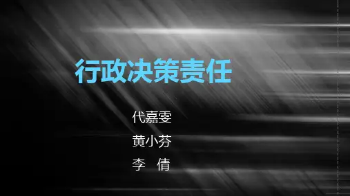 行政决策责任