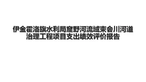 伊金霍洛旗水利局窟野河流域束会川河道治理工程项目支出绩效评价报告