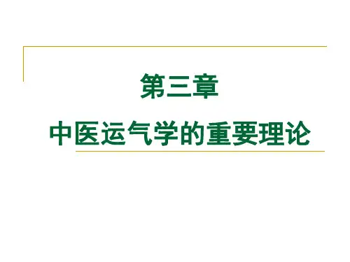 中医运气学的重要理论(精)