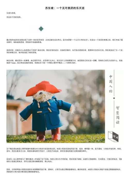 苏东坡：一个无可救药的乐天派