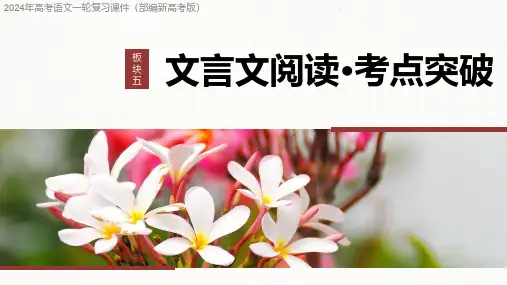 2024年高考语文一轮复习课件(部编新高考版) 文言文考点复习 精准概括文意——精准定位,分层提取