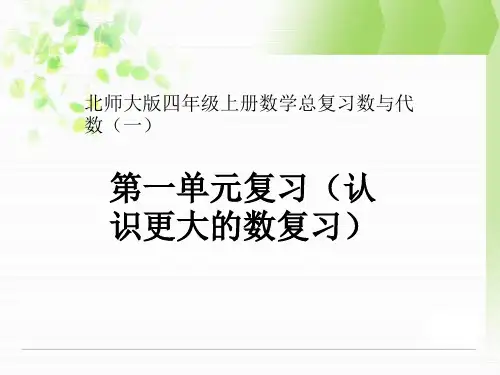 北师大第一单元认识更大的数总复习课件