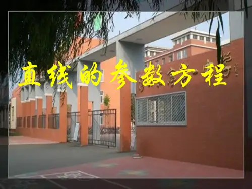 高中数学人教新课标B版 选修4-4： 2.2.1 直线的参数方程 (共23张PPT)