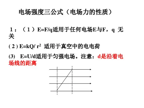 电场强度三公式