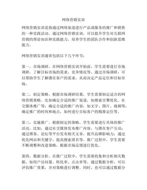 网络营销实训