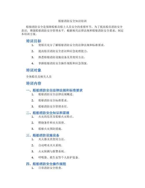 船舶消防安全知识培训