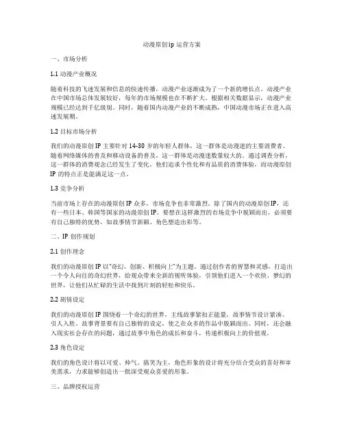 动漫原创ip运营方案