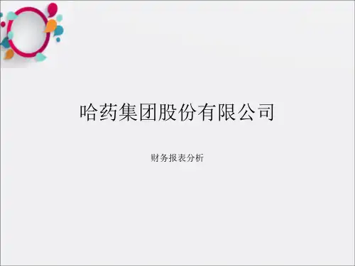 哈药集团股份有限公司财务报表分析