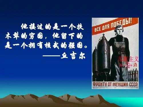高中历史人民版必修二专题七第二节 斯大林模式(共14张PPT)