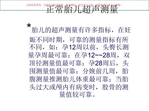 正常胎儿测量培训课件