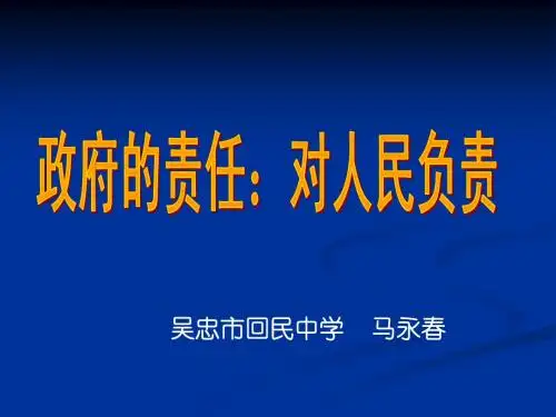 政府的责任