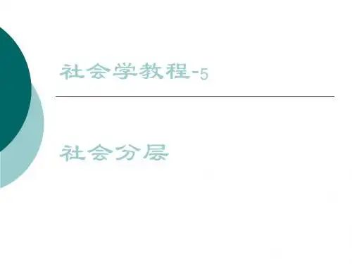 社会学5-社会分层