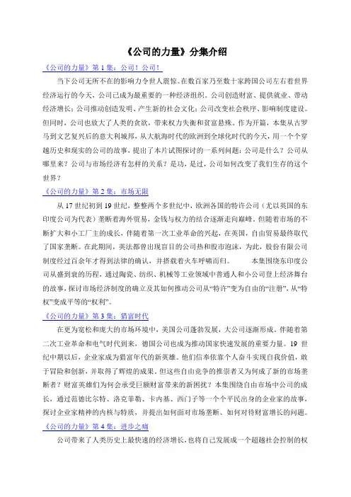 公司的力量