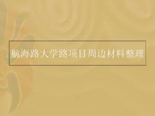 航海路大学路项目周边调研