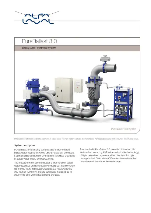阿尔萨斯海水泵站洗水系统PureBallast 3.0系统说明说明书
